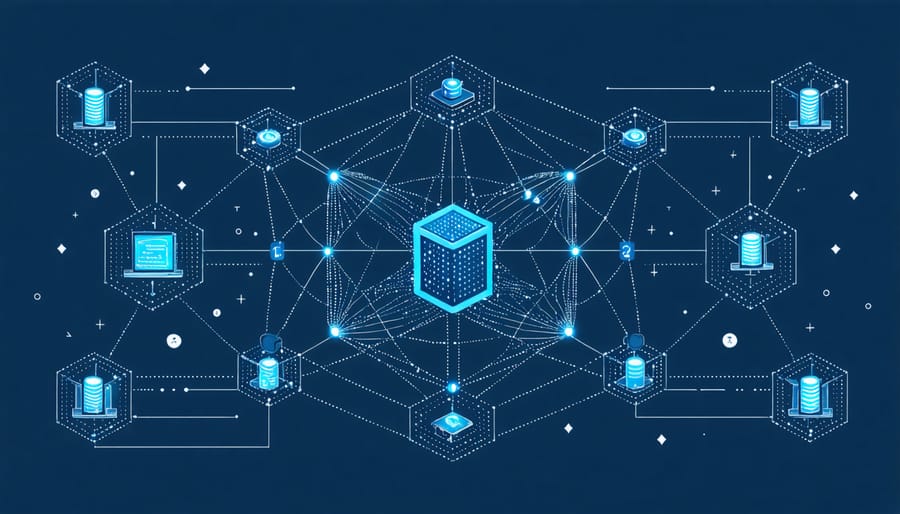 Network diagram illustrating quantum encryption protection for critical infrastructure