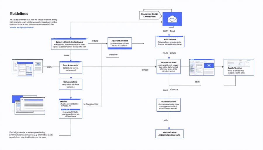Diagram of construction risk notification system with automated alerts and response protocols