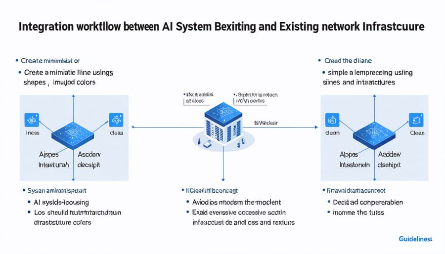 Step-by-step diagram of AI security system integration process