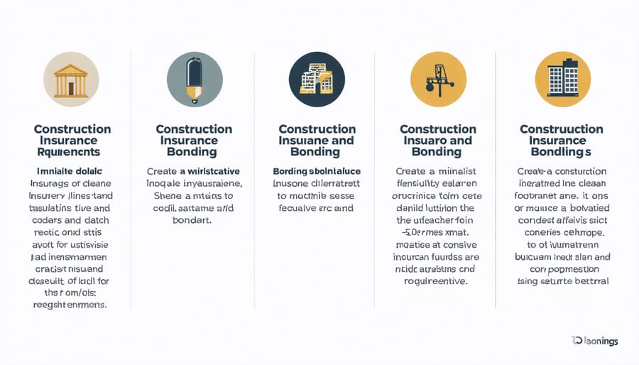 Visual diagram of Virginia construction insurance and bonding requirements