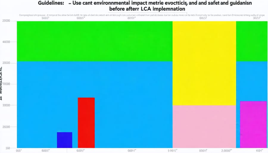 Comparative chart showing 35% reduction in environmental impact metrics across different categories