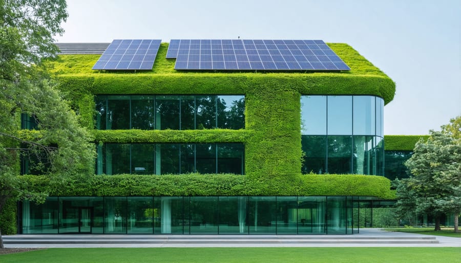The Green Tower sustainable office building featuring integrated environmental design elements