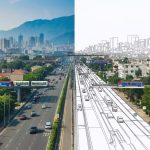 Conceptual representation of transit access disparities between affluent and low-income neighborhoods, illustrating inequitable transportation in smart cities.