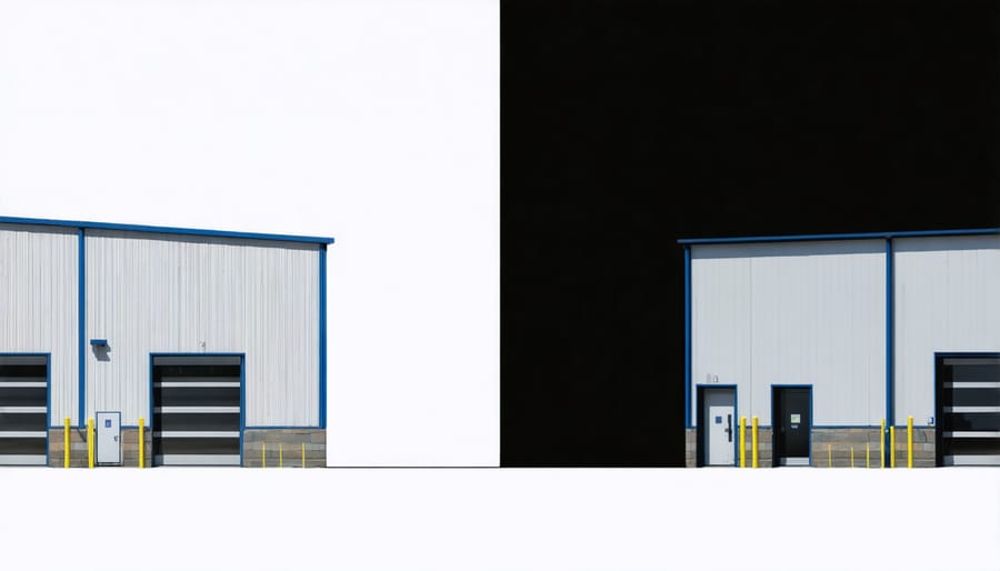 Cross-section diagram of building showing passive fire protection features