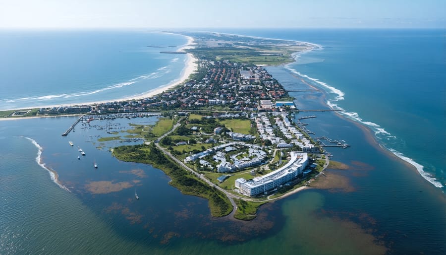 Bird's eye view of climate-resilient coastal community infrastructure