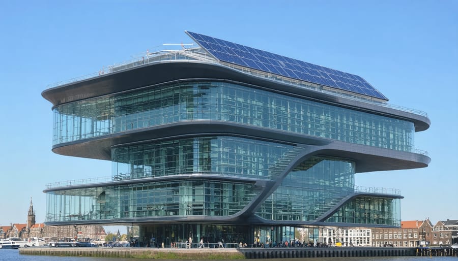 The Edge smart building in Amsterdam featuring sustainable design elements and modern architecture