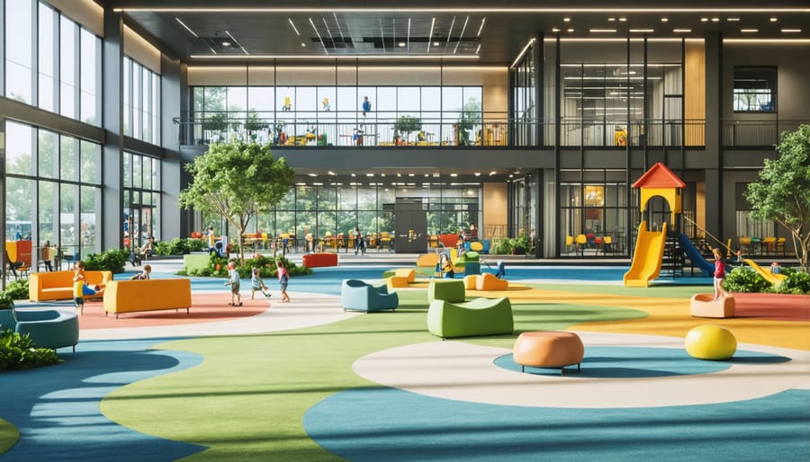 Age-inclusive public space design with features for both young and elderly users
