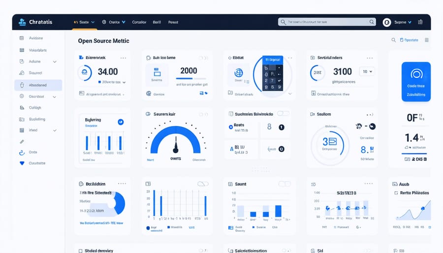 Modern building automation dashboard displaying temperature, lighting, and energy consumption controls