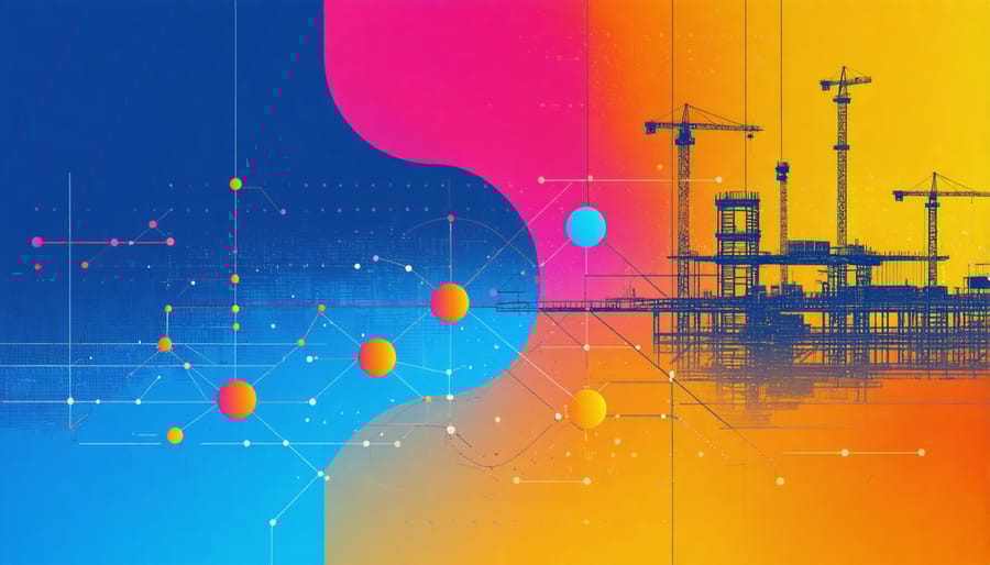 Network visualization of blockchain technology in construction finance