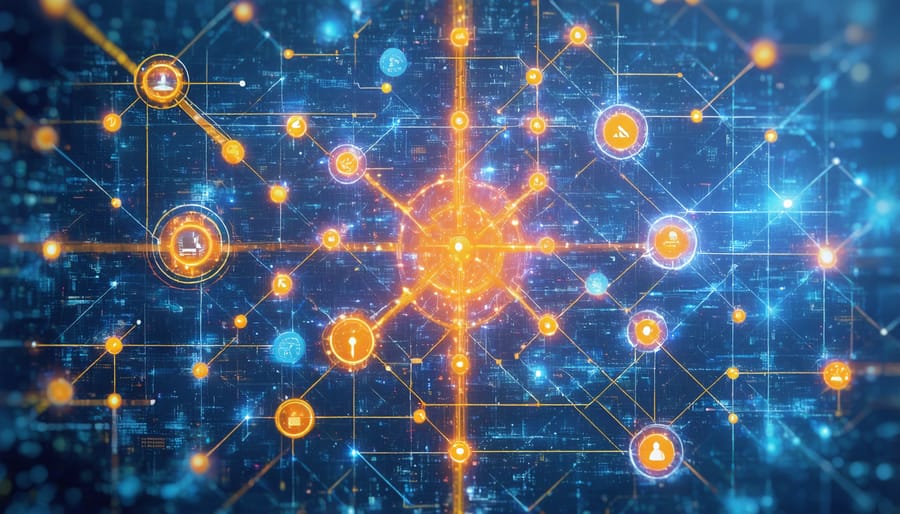 Visualization of IoT sensor network and data collection infrastructure on a construction site