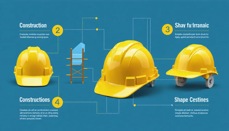 Visual diagram of essential components in a construction safety program