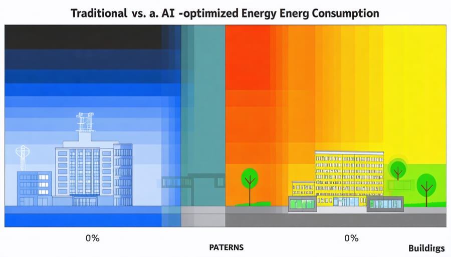 Chart showing energy efficiency improvements through AI implementation