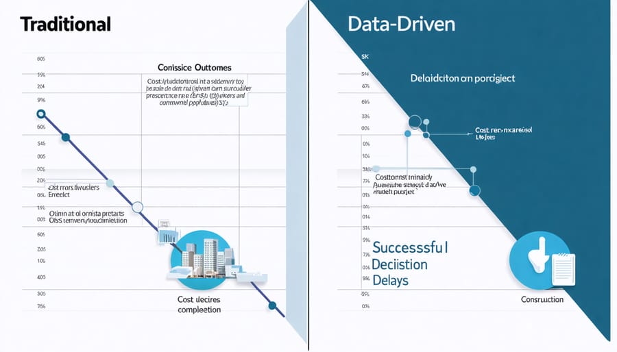 Comparison of construction project outcomes: traditional vs data-driven decision making