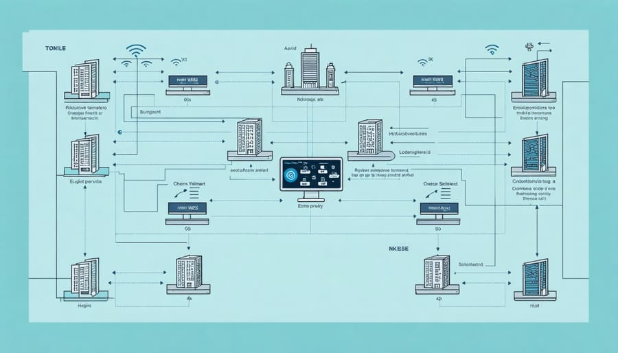Diagram illustrating edge computing deployment in smart building infrastructure