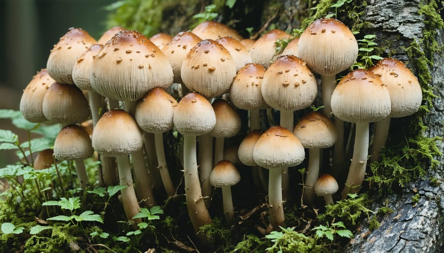 Mycelium-based insulation material growing in controlled environment
