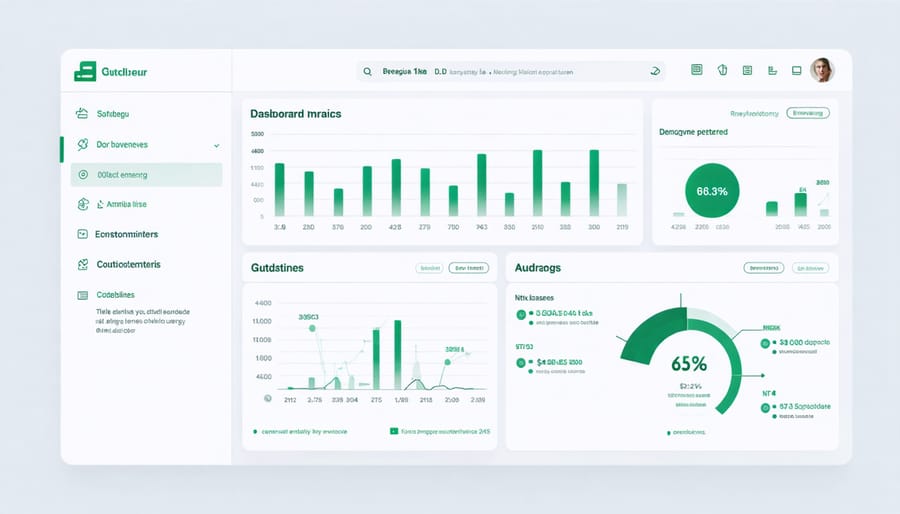 Interactive dashboard displaying key financial metrics for renewable energy projects including ROI charts and cash flow projections