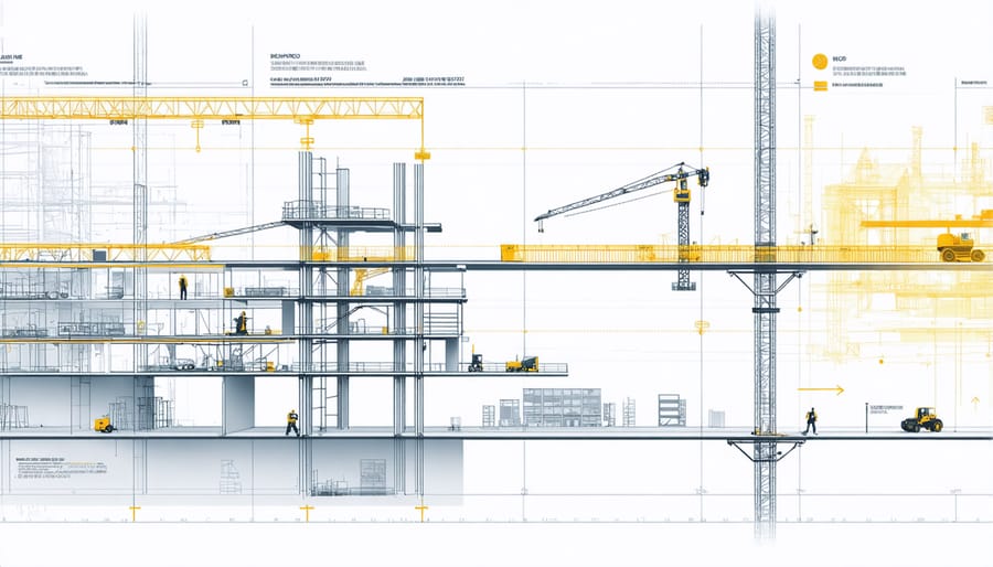 AI-powered construction site monitoring system showing real-time risk detection and analysis