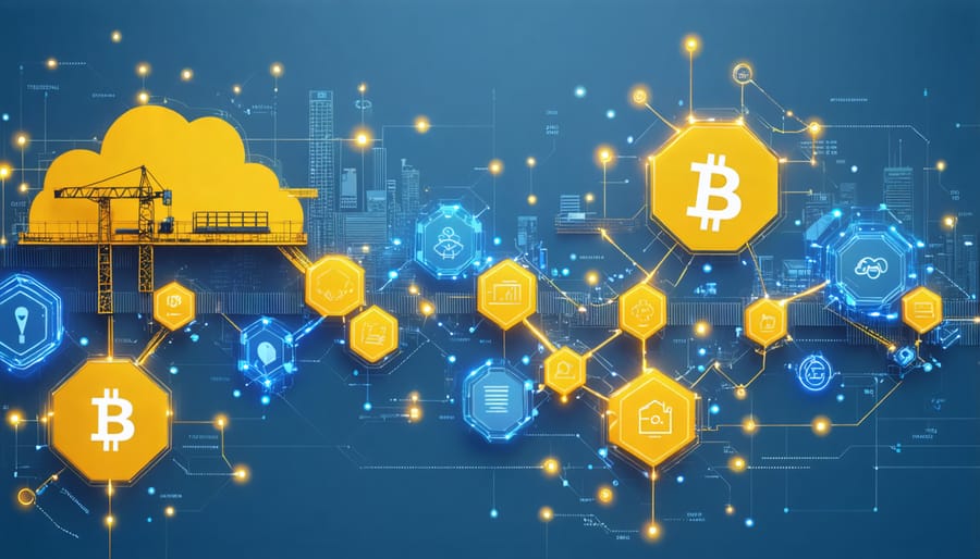 Construction materials supply chain tracked through blockchain verification points