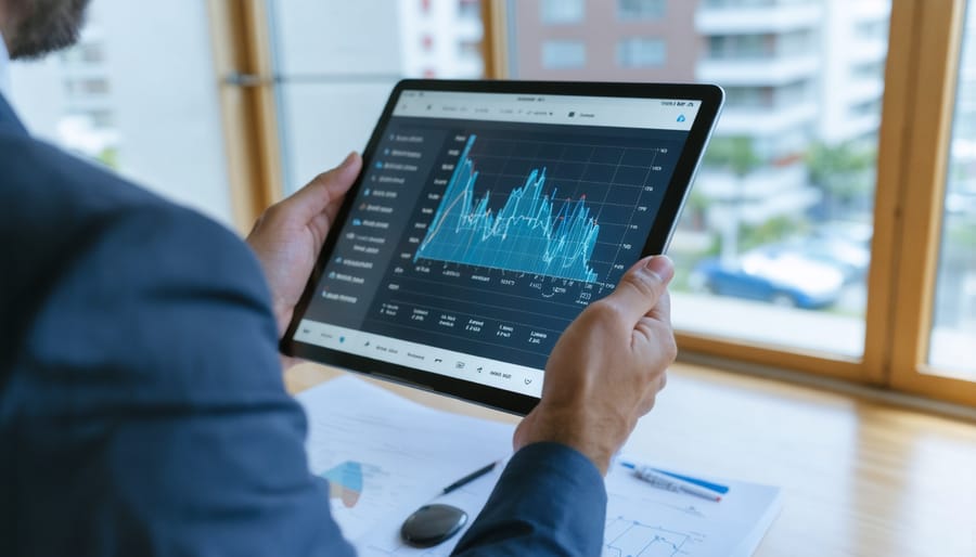 Property manager using modern technology to monitor building maintenance systems