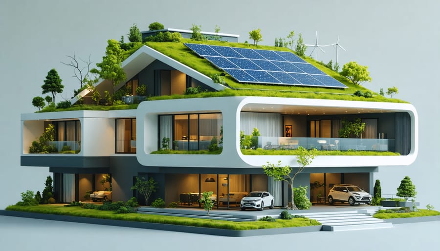 Net-zero commercial building with integrated sustainable technologies