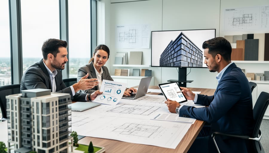 Construction professionals and decision-makers collaborating on job site