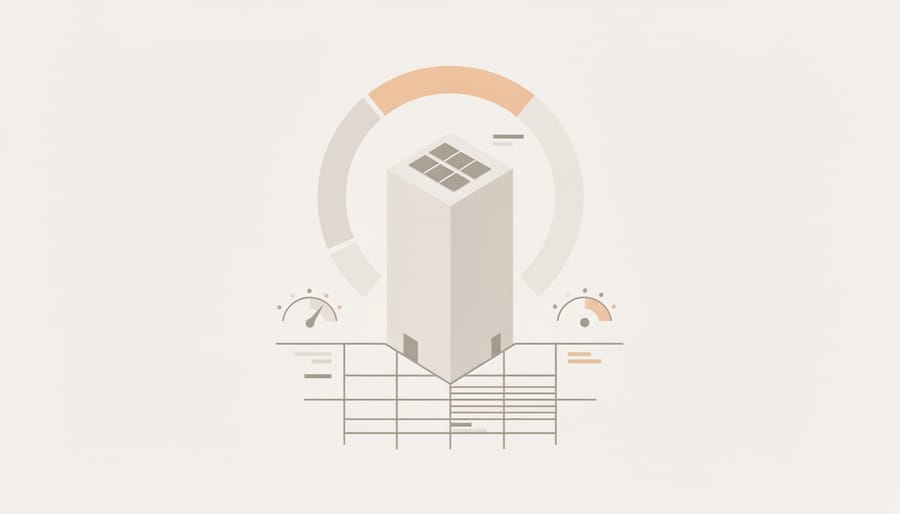 Close-up of an analog utility meter and maintenance materials symbolizing verified energy performance